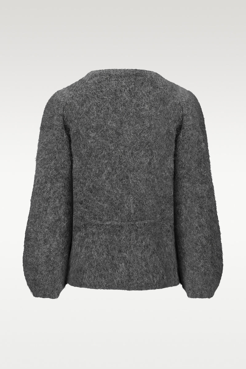 Fredrikke Chunky Cardigan Charcoal