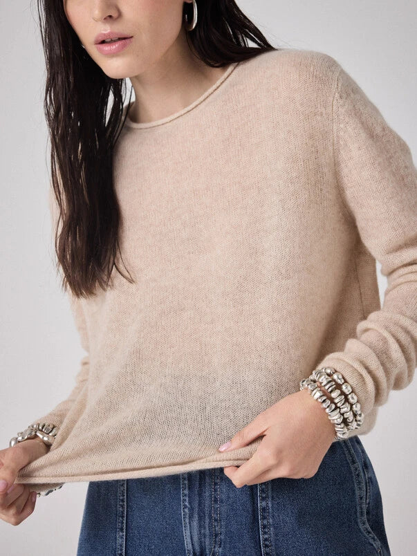 Danae Light Cashmere Sweater Beige Chine