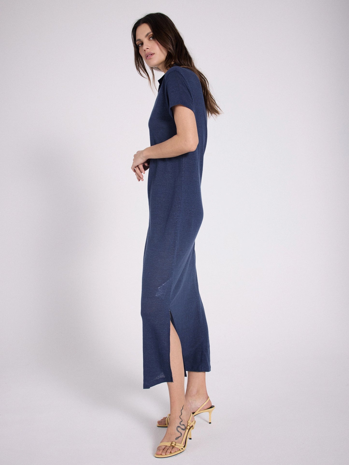 Orian Linen Dress Marine