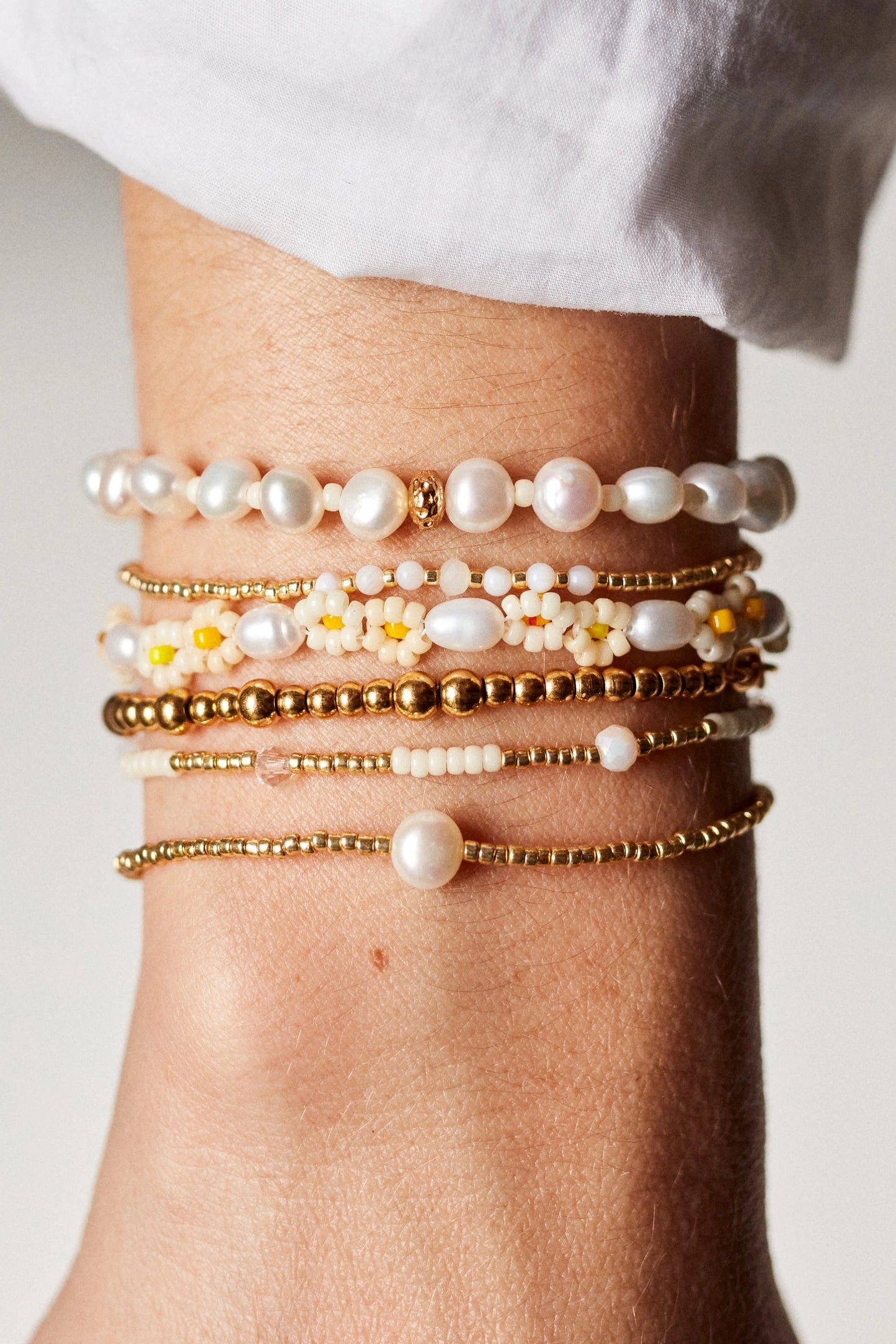 Stellar Pearly Bracelet Gold