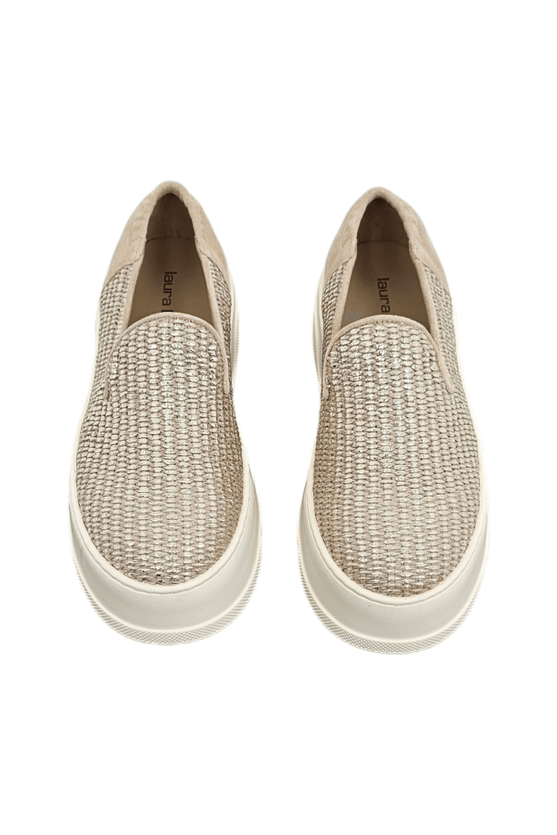 Rafia Platino Loafers Velour Sahara