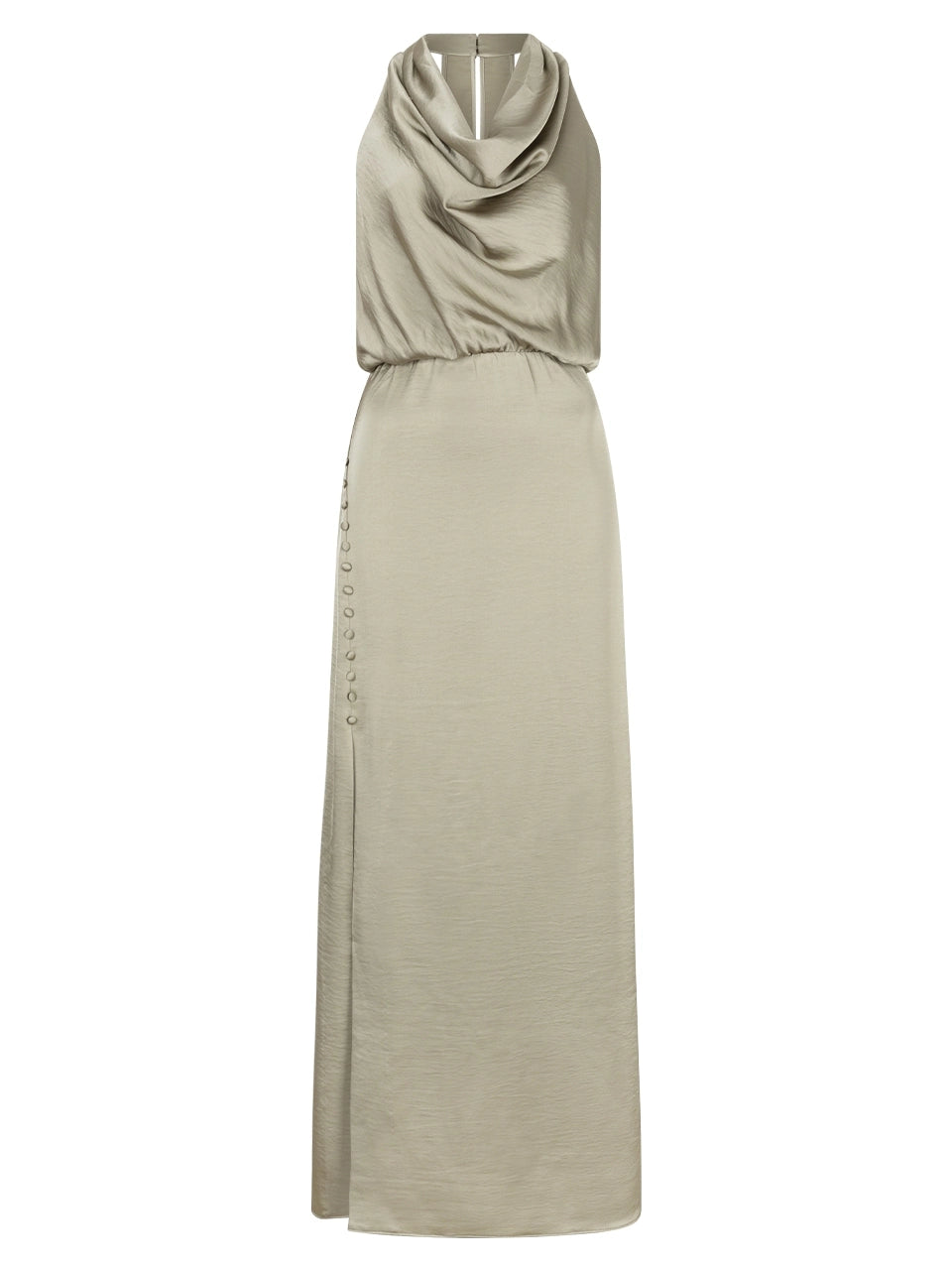 Marryme Satin Halter Maxi Dress Sunlit Grass
