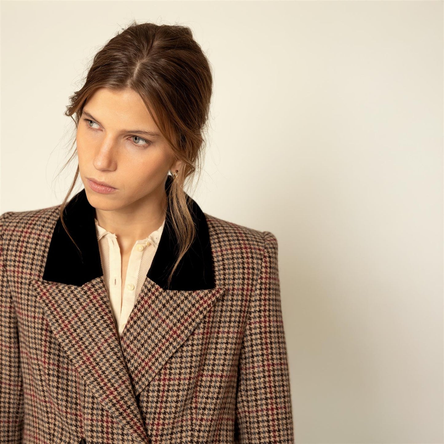 Dune Blazer Pepita Brown