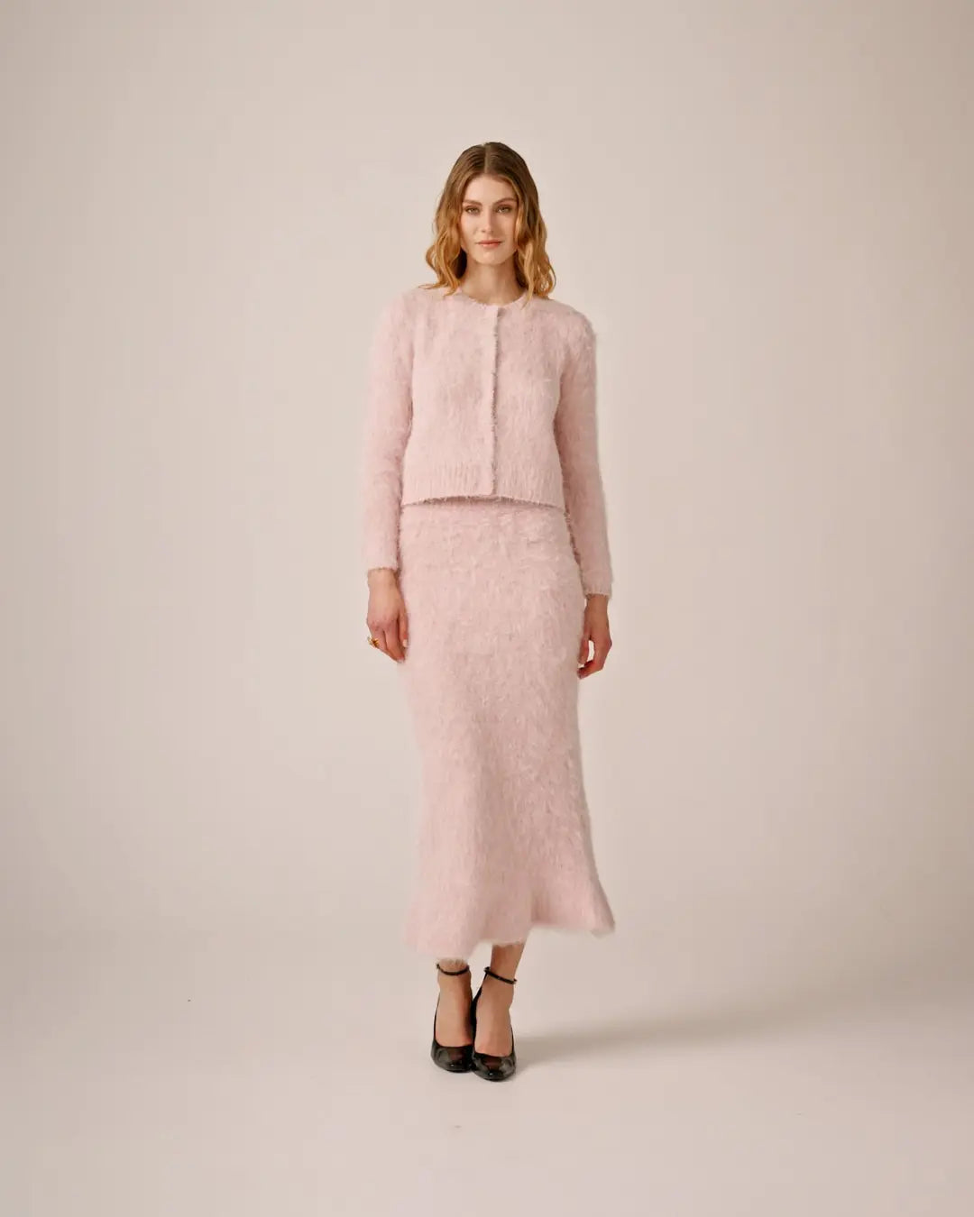 Knit Jacket Dusty Pink