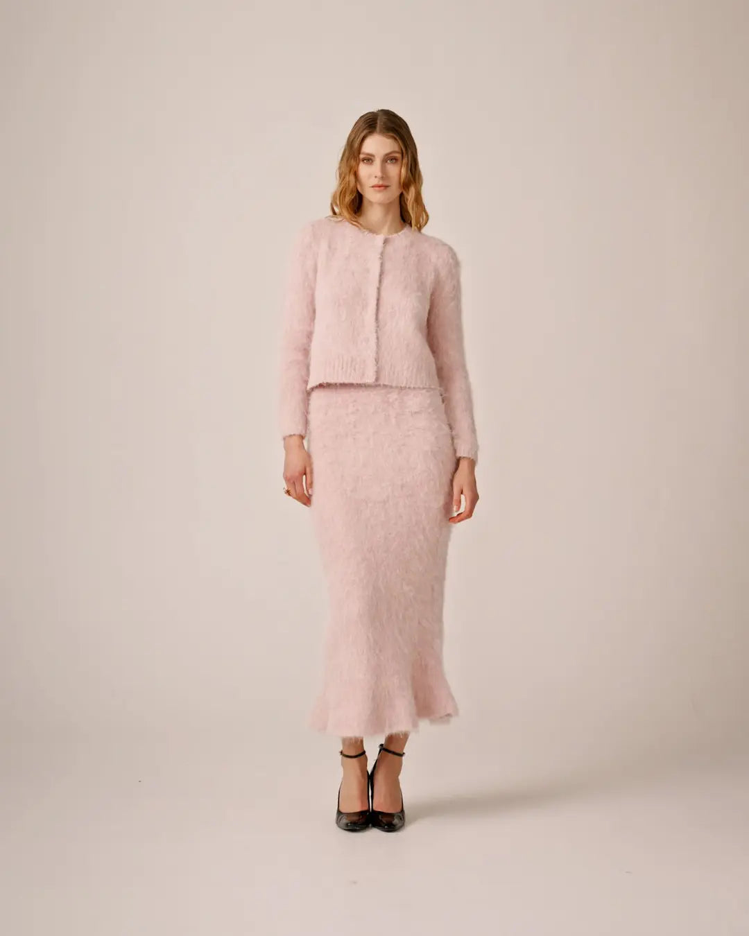 Knit Jacket Dusty Pink