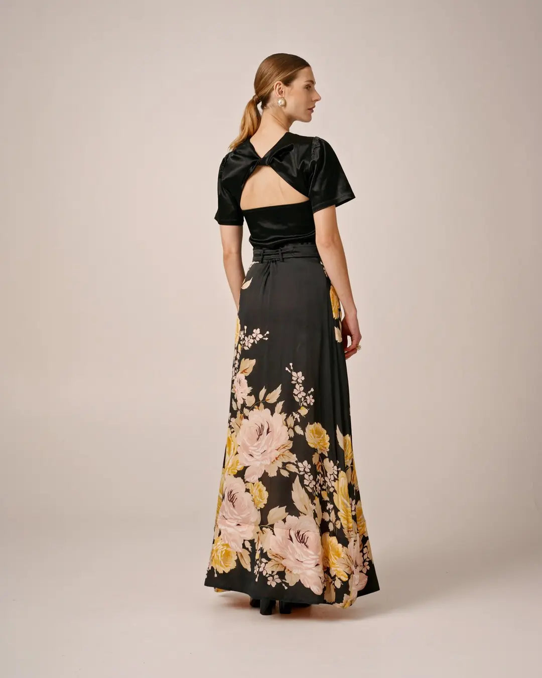 Organza Maxi Skirt Growing Flower