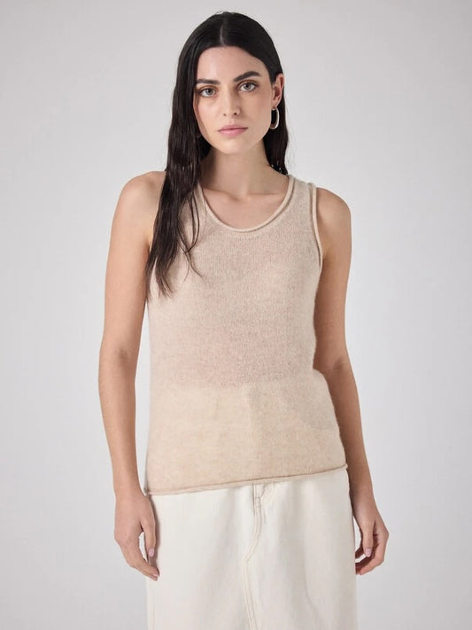 Persee Cashmere Top Beige Chine
