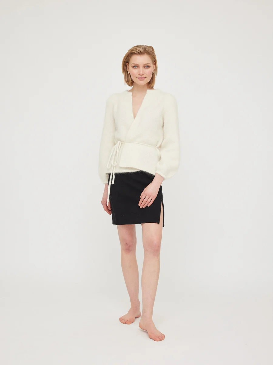 Fredrikke Chunky Cardigan Bright White