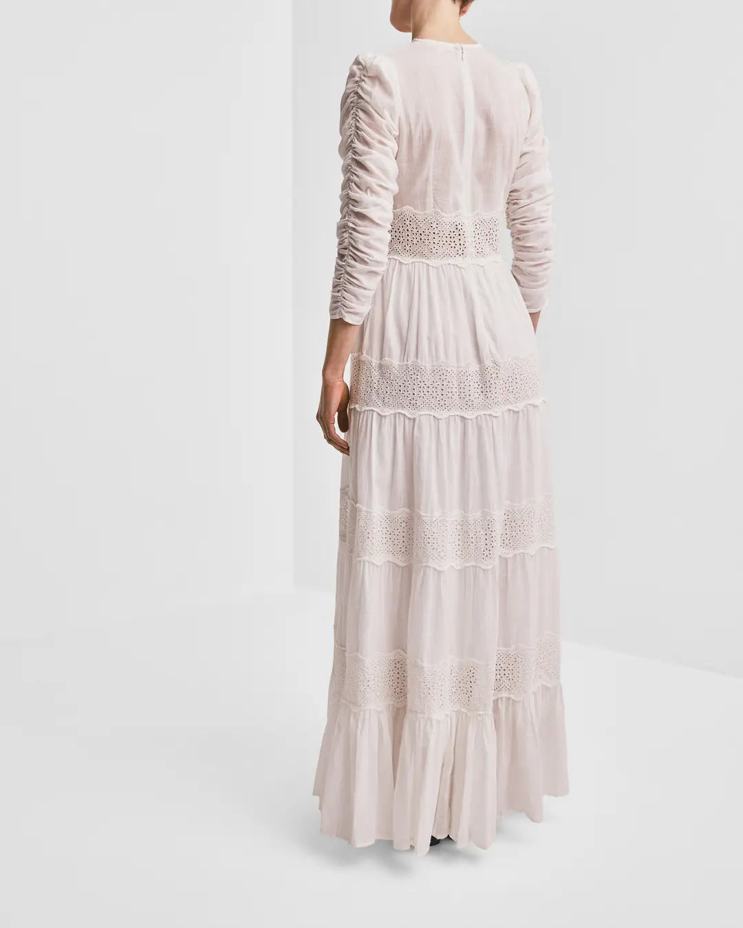Cotton Slub Maxi Dress White