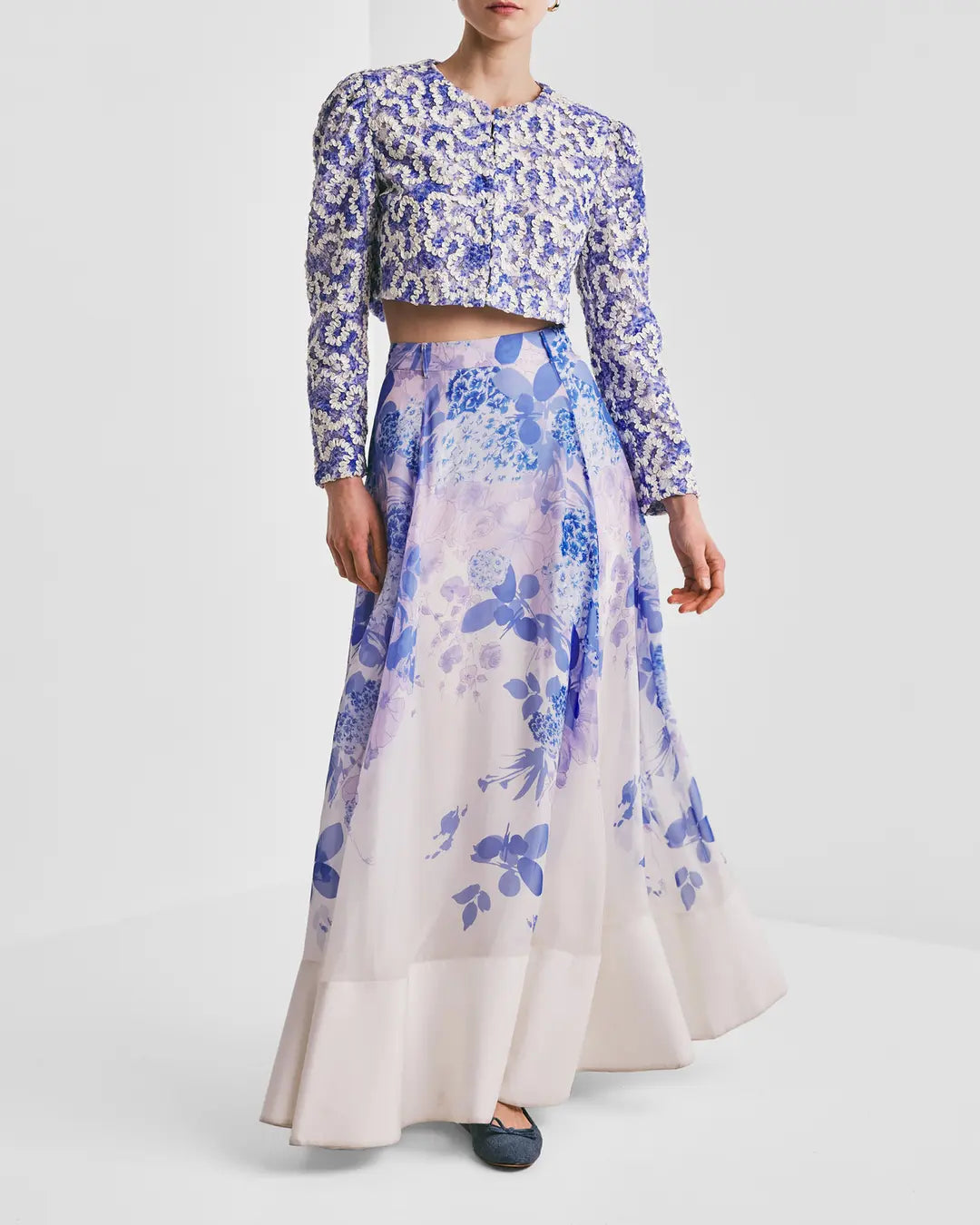 Embroidered Jacket Blue Bloom