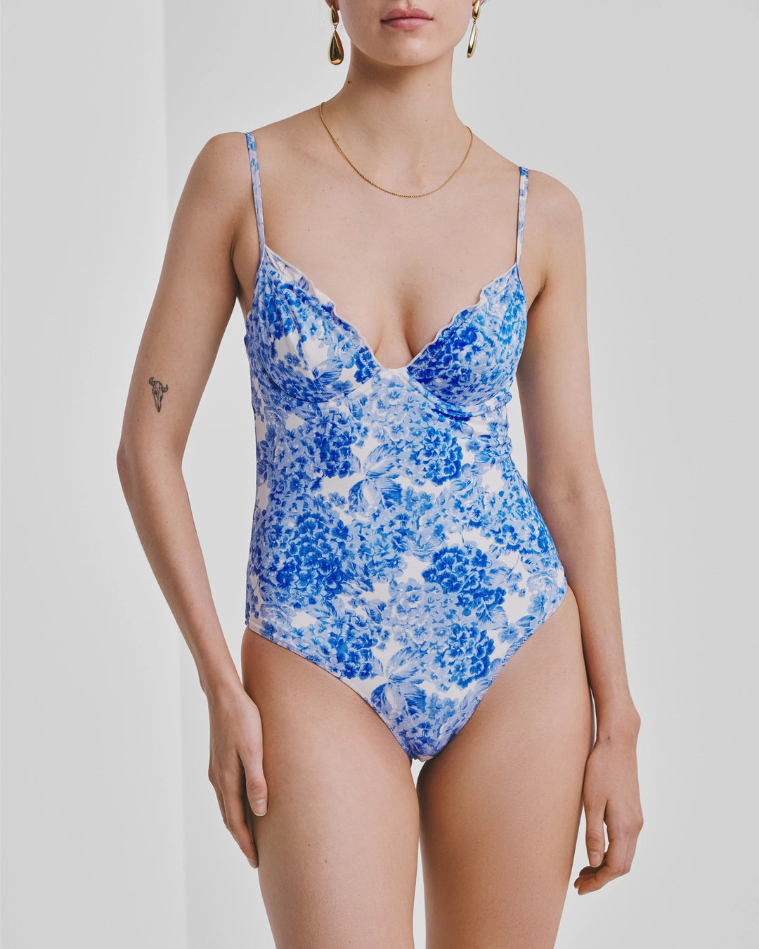Balconette Swimsuit Azure Meadow