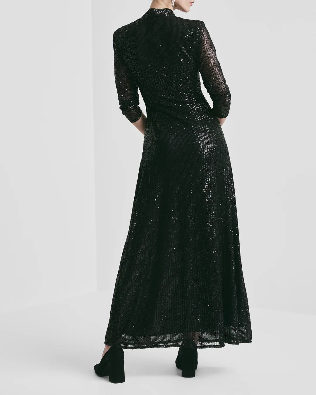 Sequins Maxi Dress Black