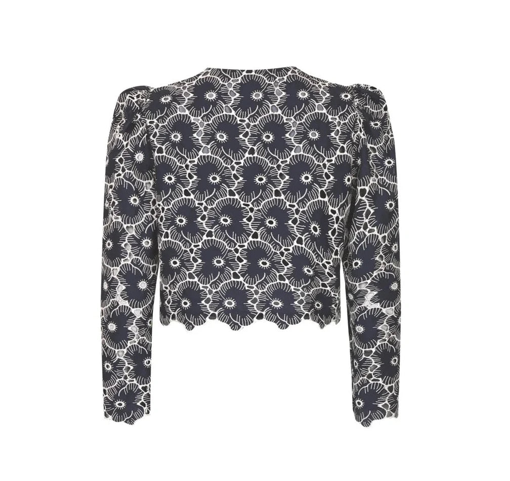 Broderie Anglaise Jacket Marine