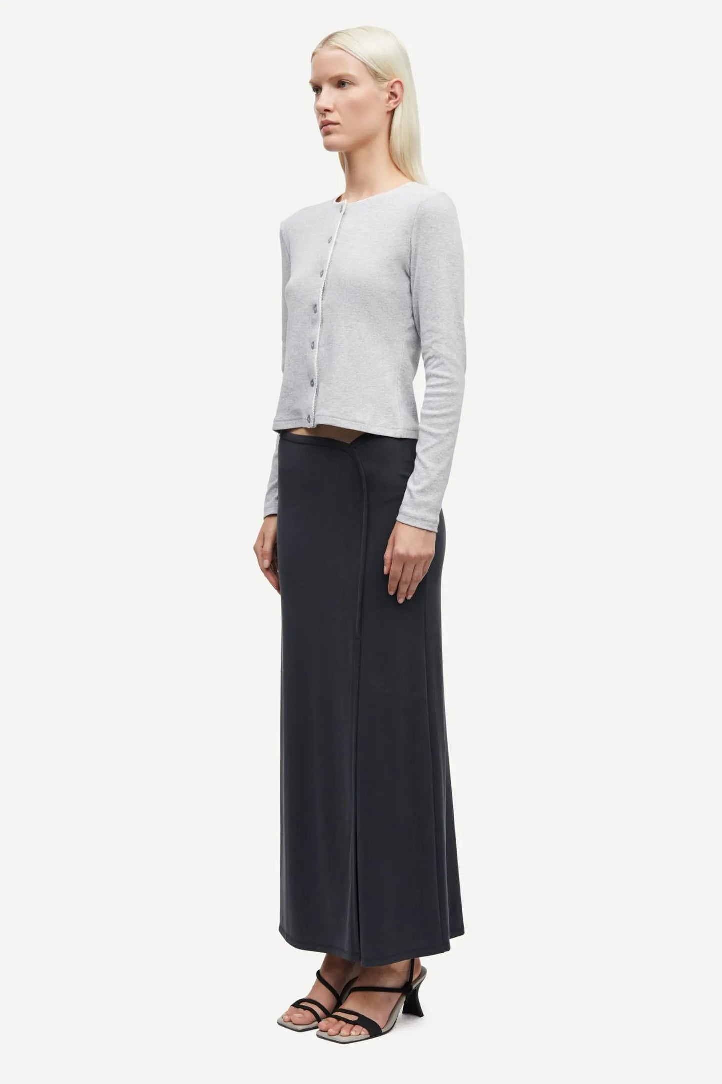 Sajune Cardigan Light Grey Mel