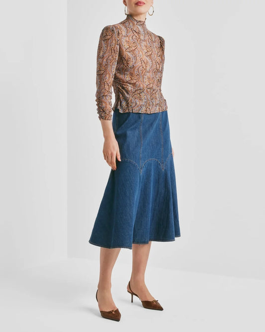 Denim Skirt French Blue
