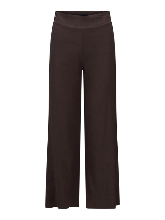 Molly Stretch Linen Pants Dark Brown