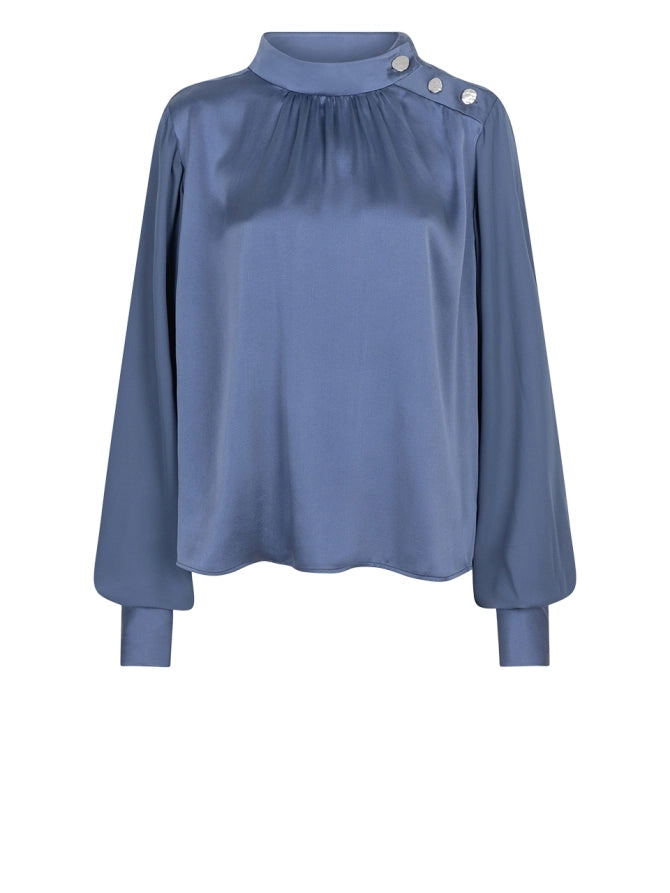 Althea Silk Top Storm Blue