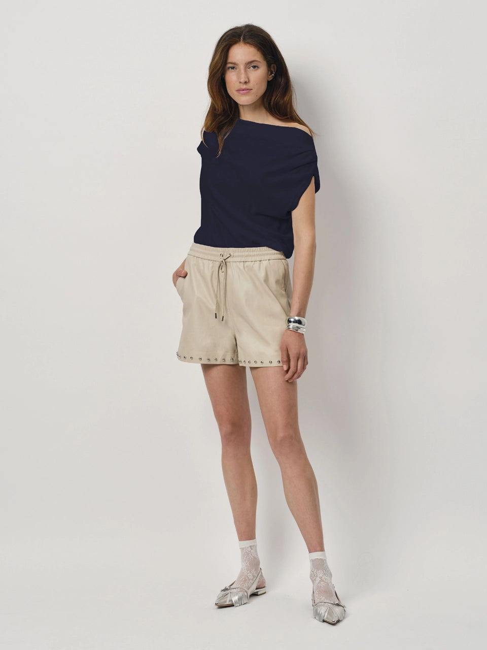 Soroko Off-Shoulder Top Sapphire