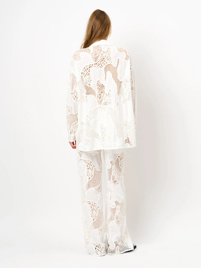 Eleanor Embroidered Shirt Milk White