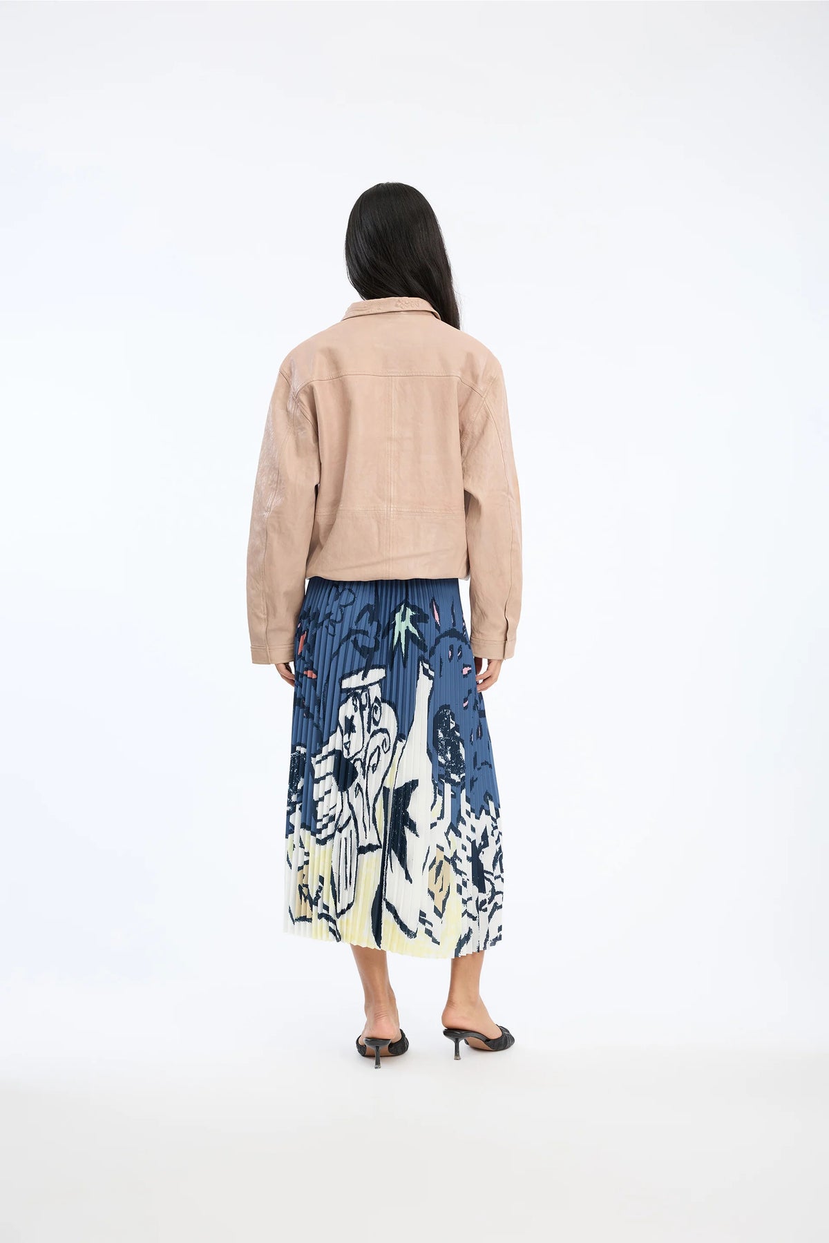 Charming Skirt Print Blue