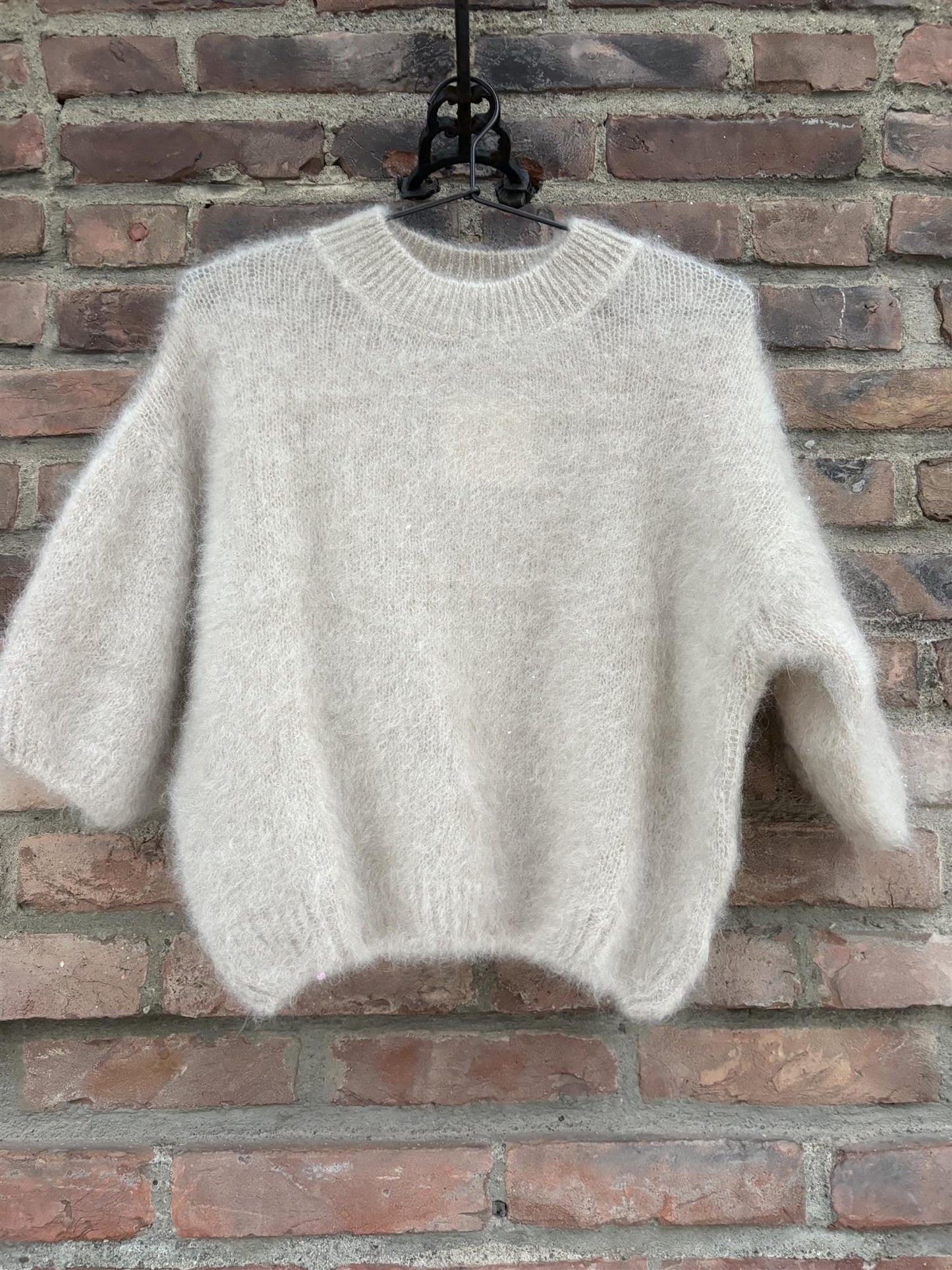Kid Mohair T-shirt Beige