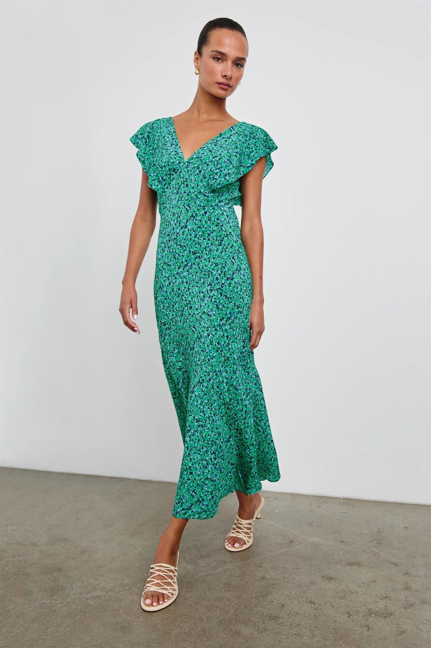 Dina Dress Green Speckled