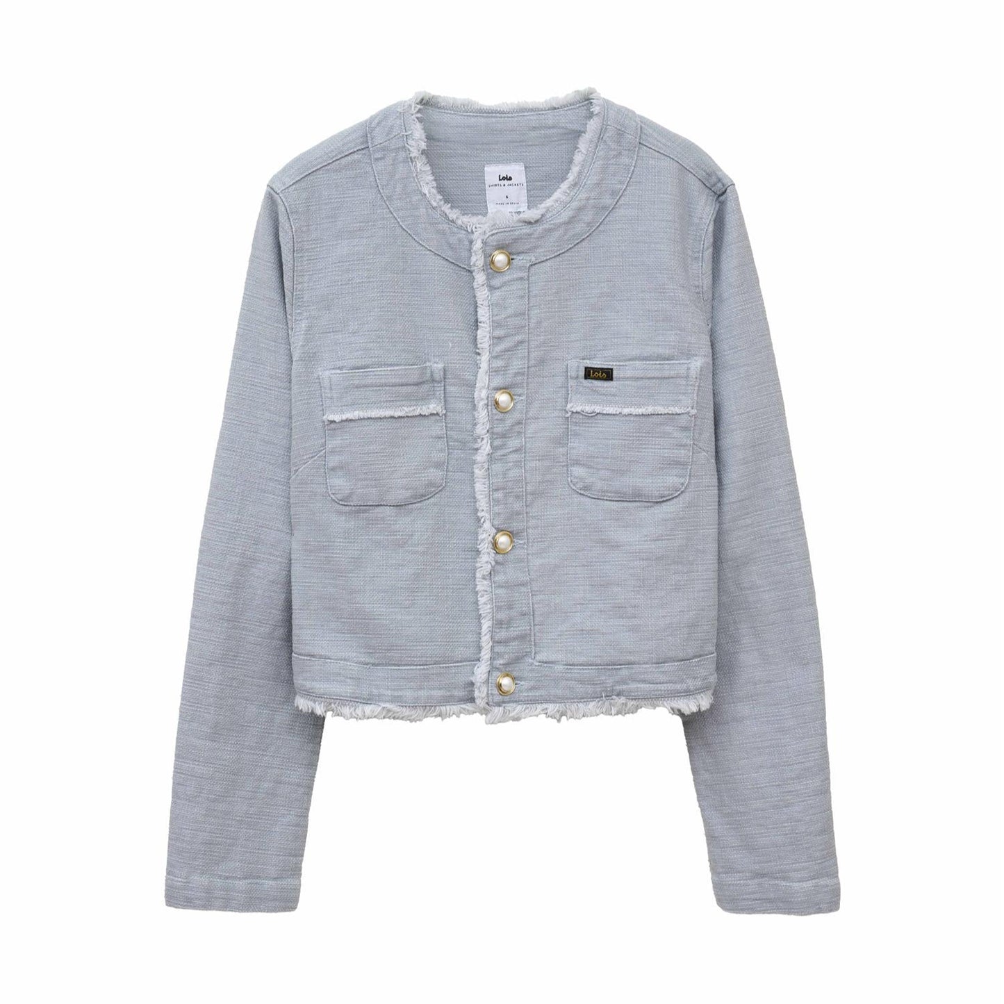Shadia Frayed Jacket Aged Frayed