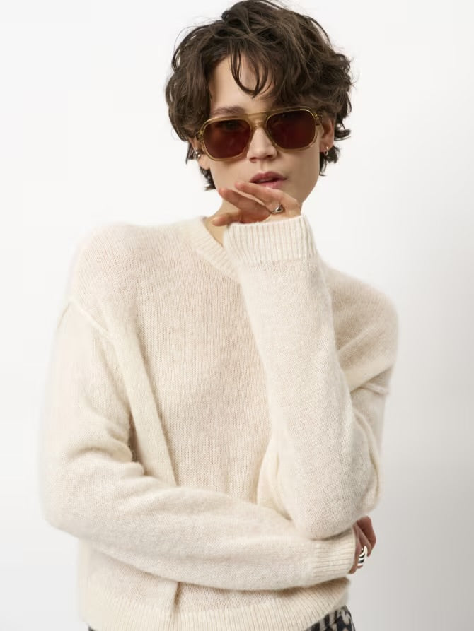Ariama Crewneck Sweater Milk Oatmeal Cream