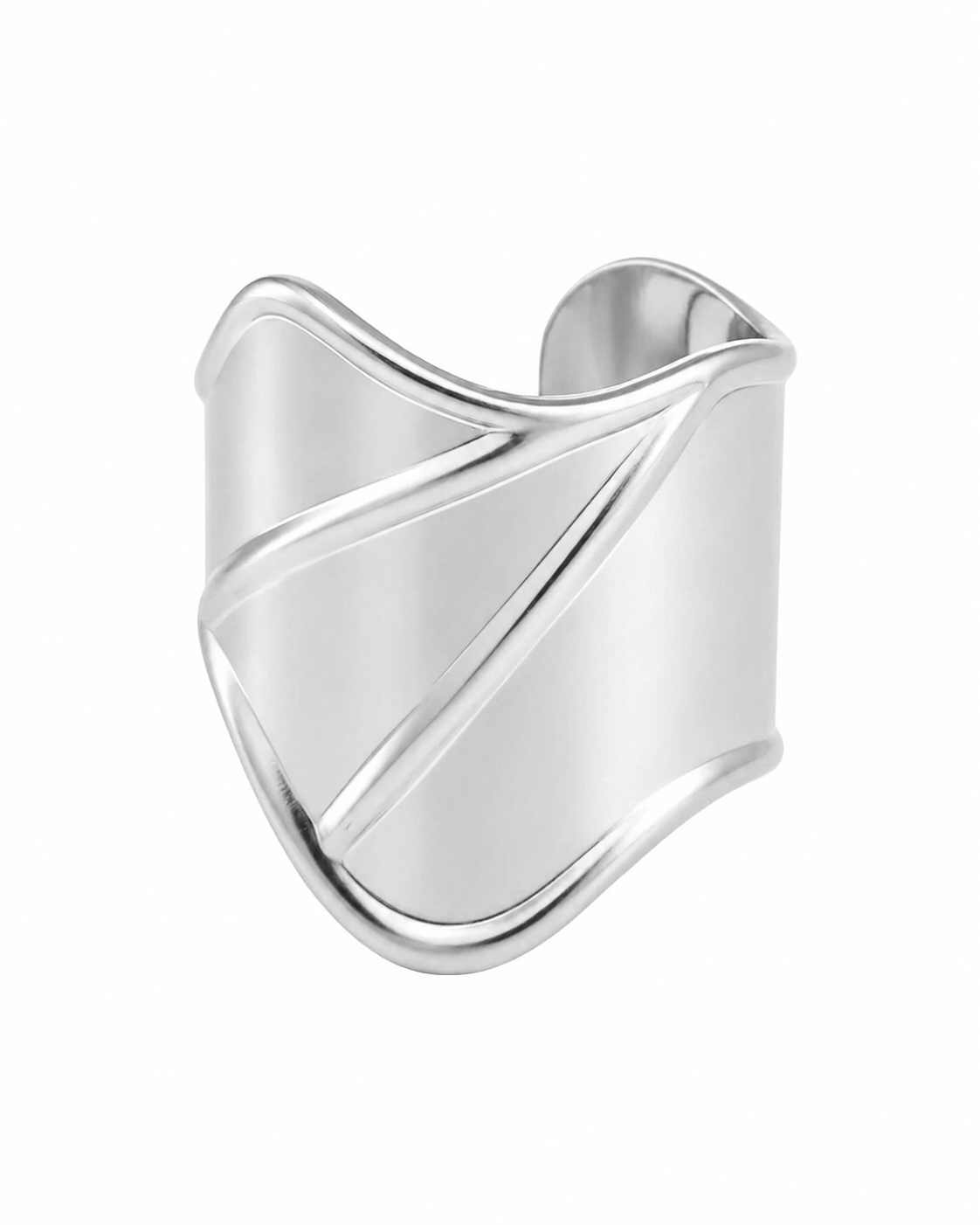 Abstract Bracelet Silver