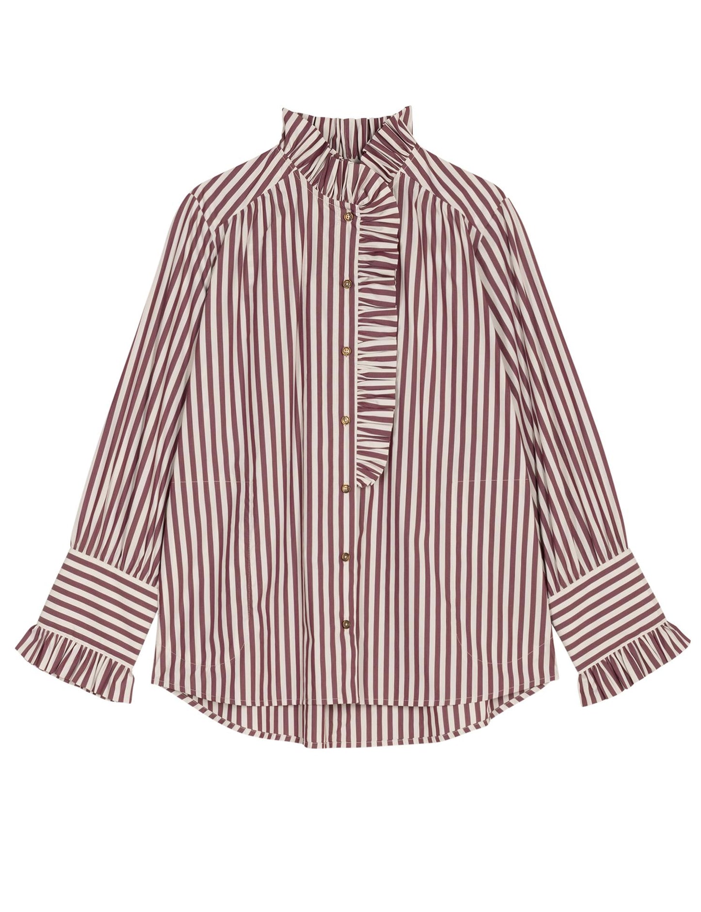 Annemonne Blouse Wine Stripe