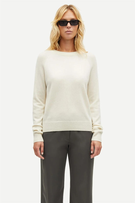 Boston Cashmere O-Neck Egret