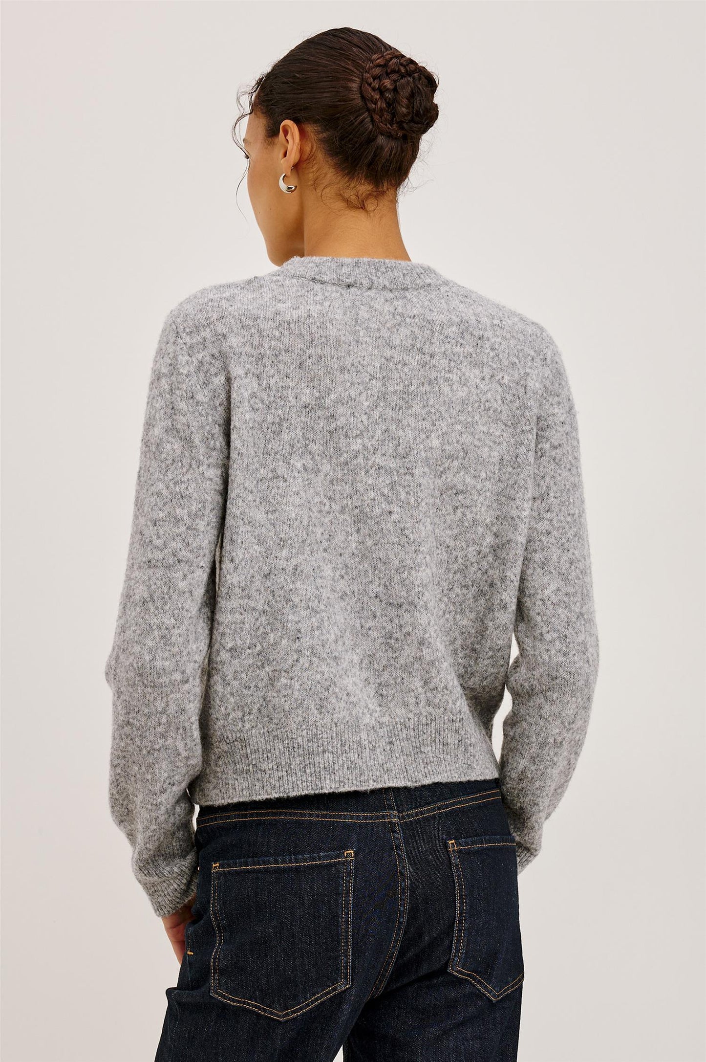 Millie Cardigan Grey Flora