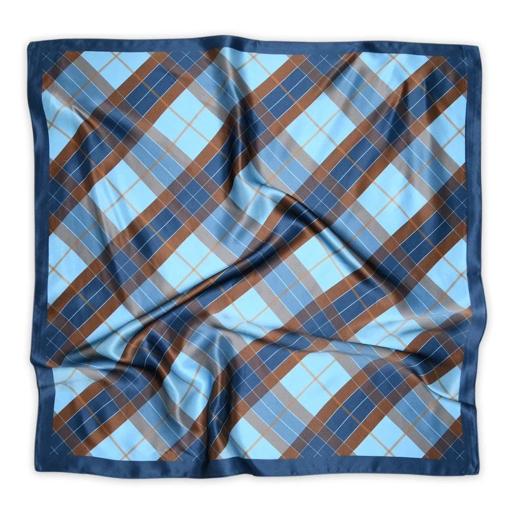 Cher Silk Scarf Dark Denim