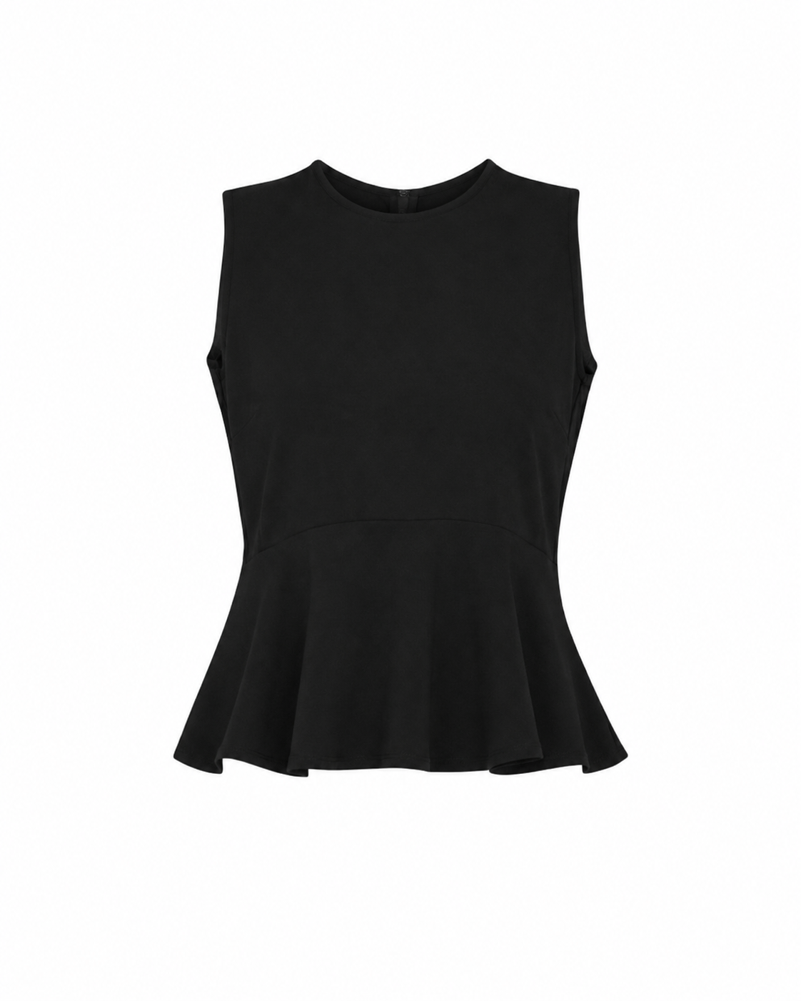 Linen Flounce Top Black