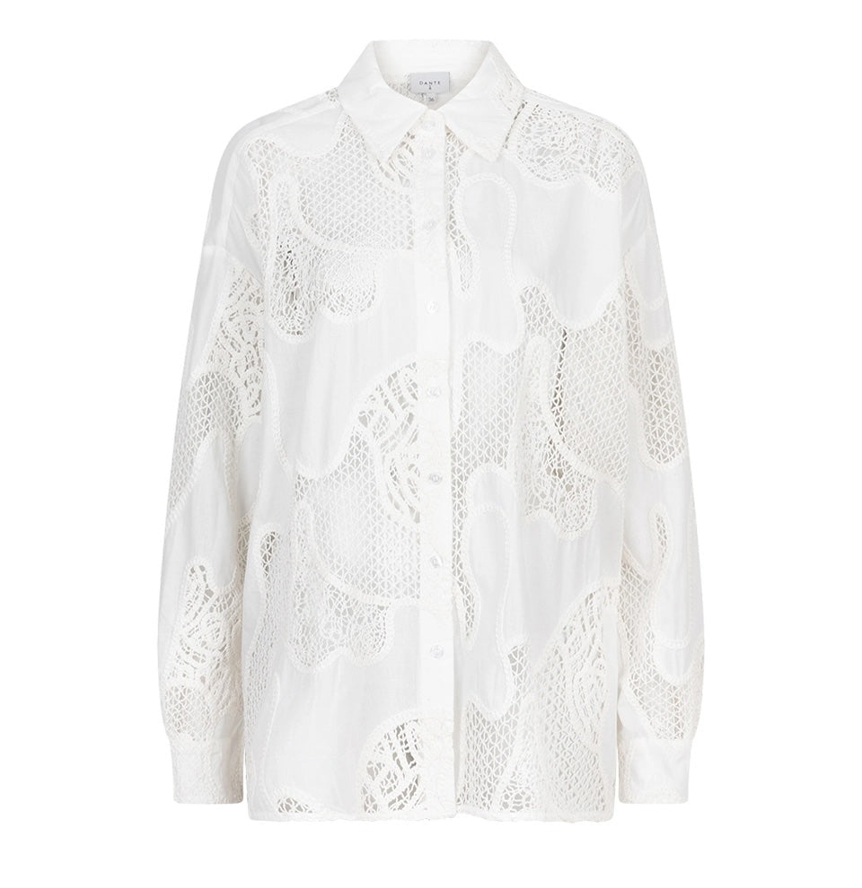Eleanor Embroidered Shirt Milk White
