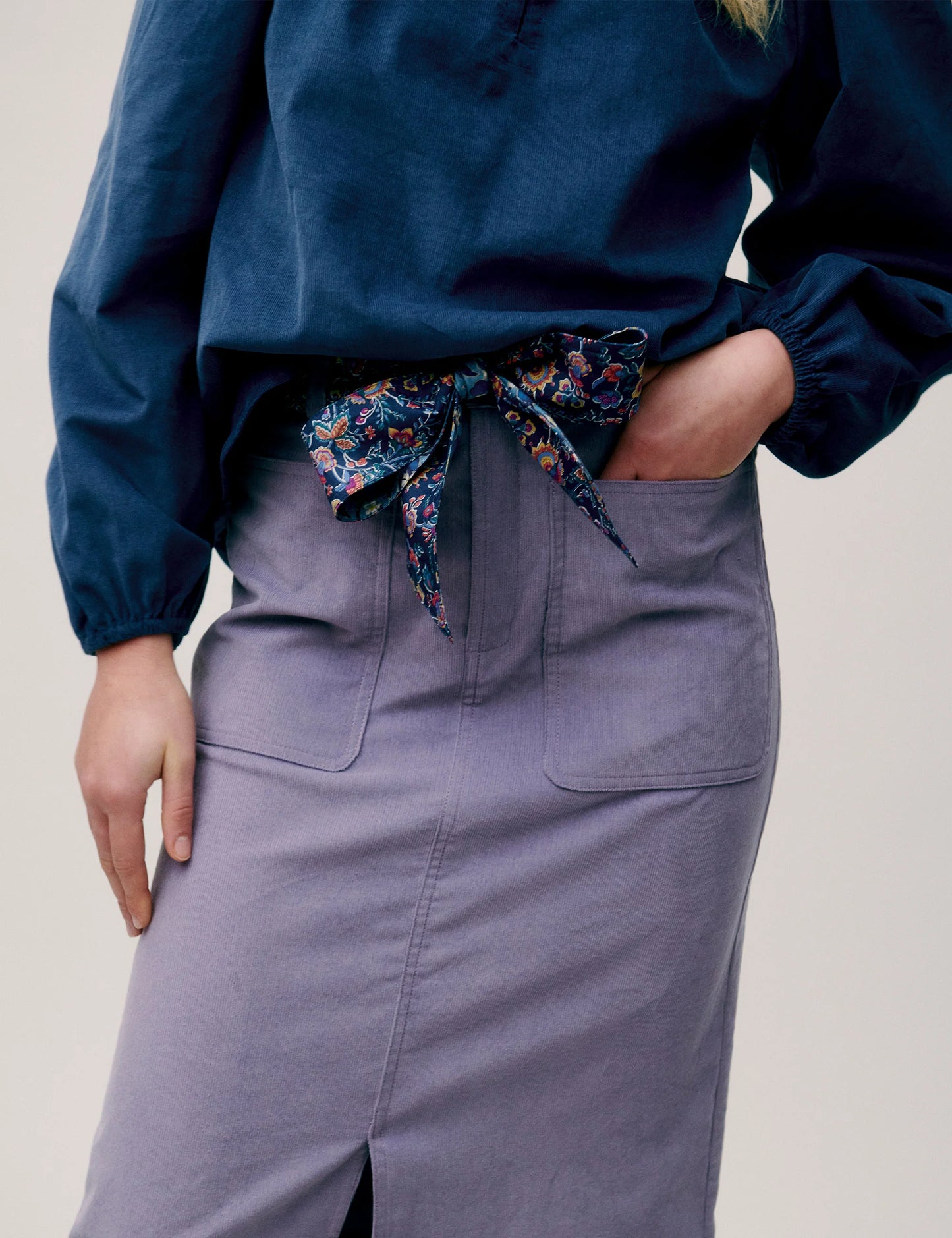 Audrey Shirt Paris Blue Baby Cord