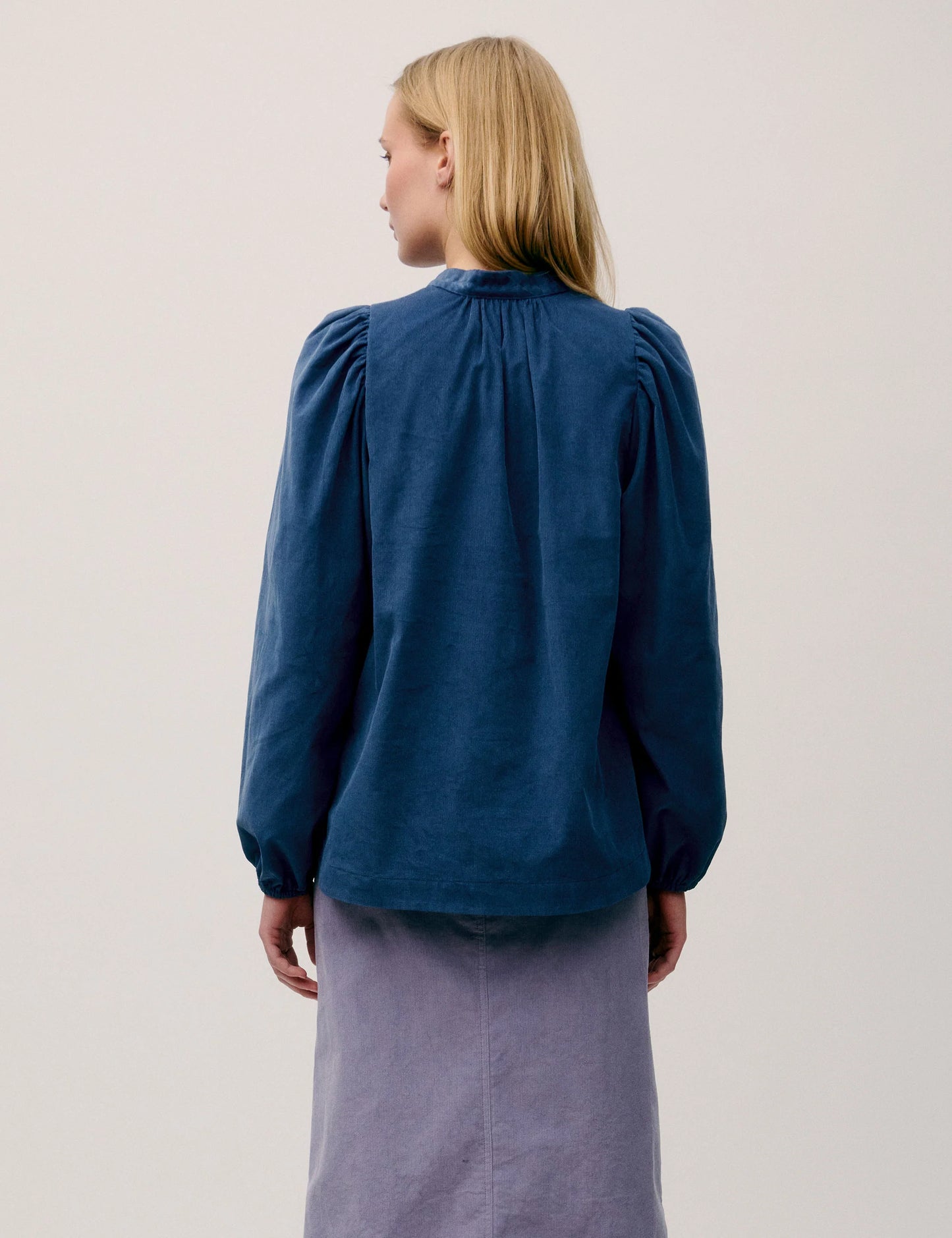 Audrey Shirt Paris Blue Baby Cord
