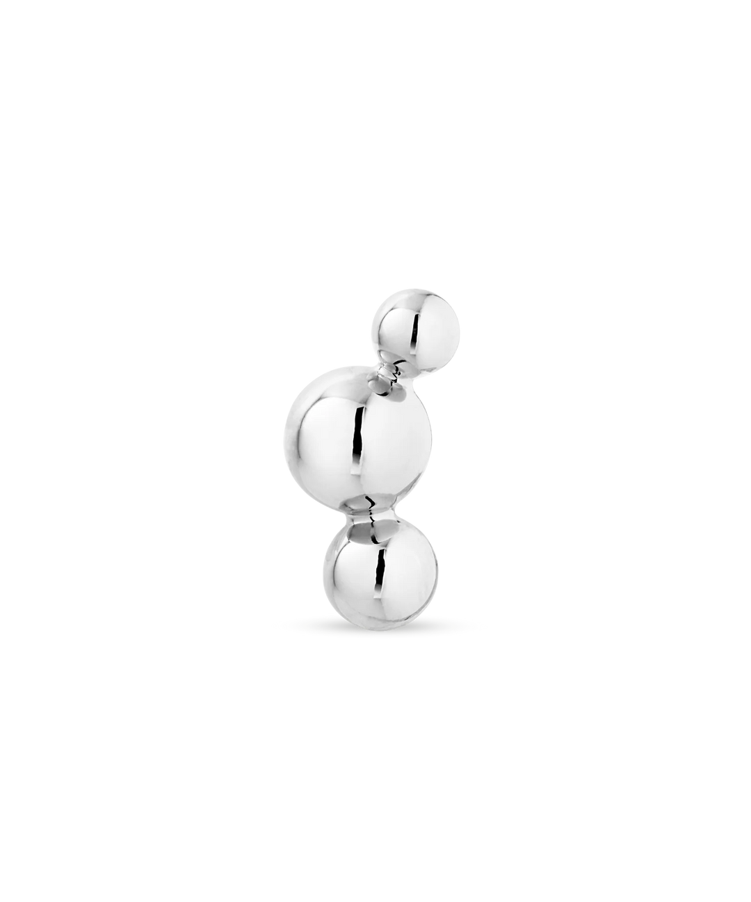 Atomic Three Ball Stud Silver