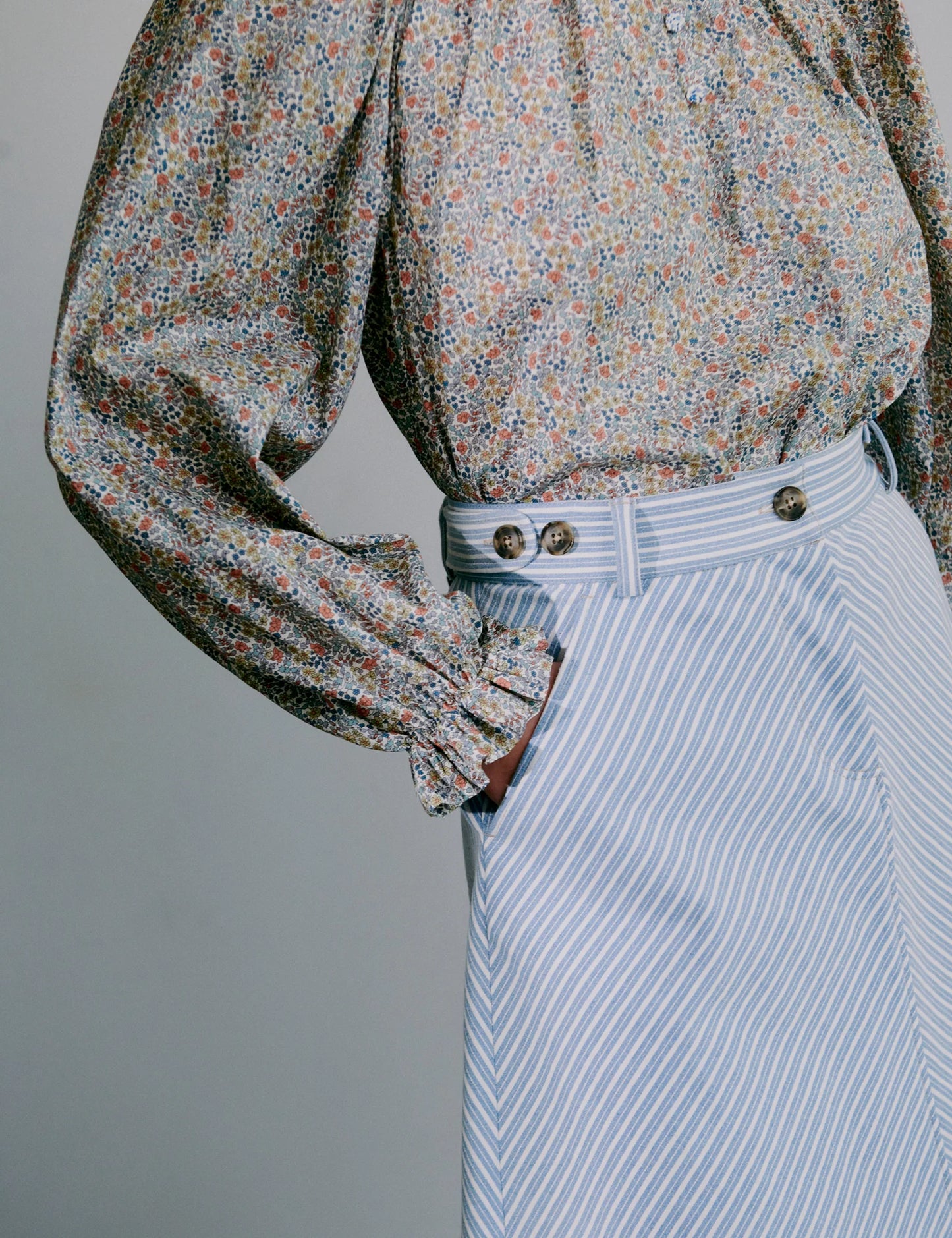Becca Skirt Milky Stripe