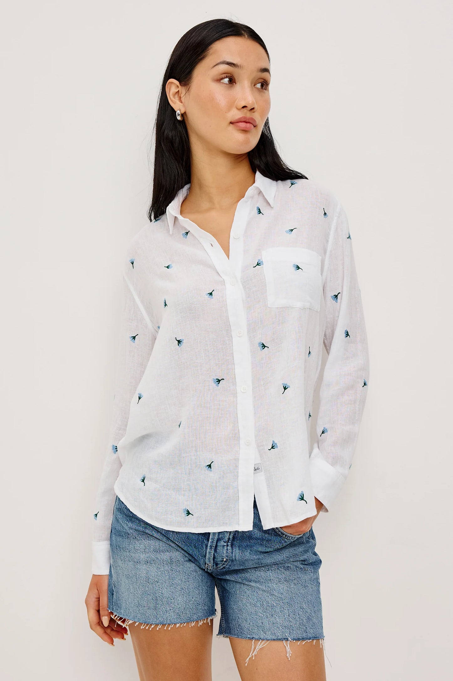 Charli Shirt Bluebell Carnations