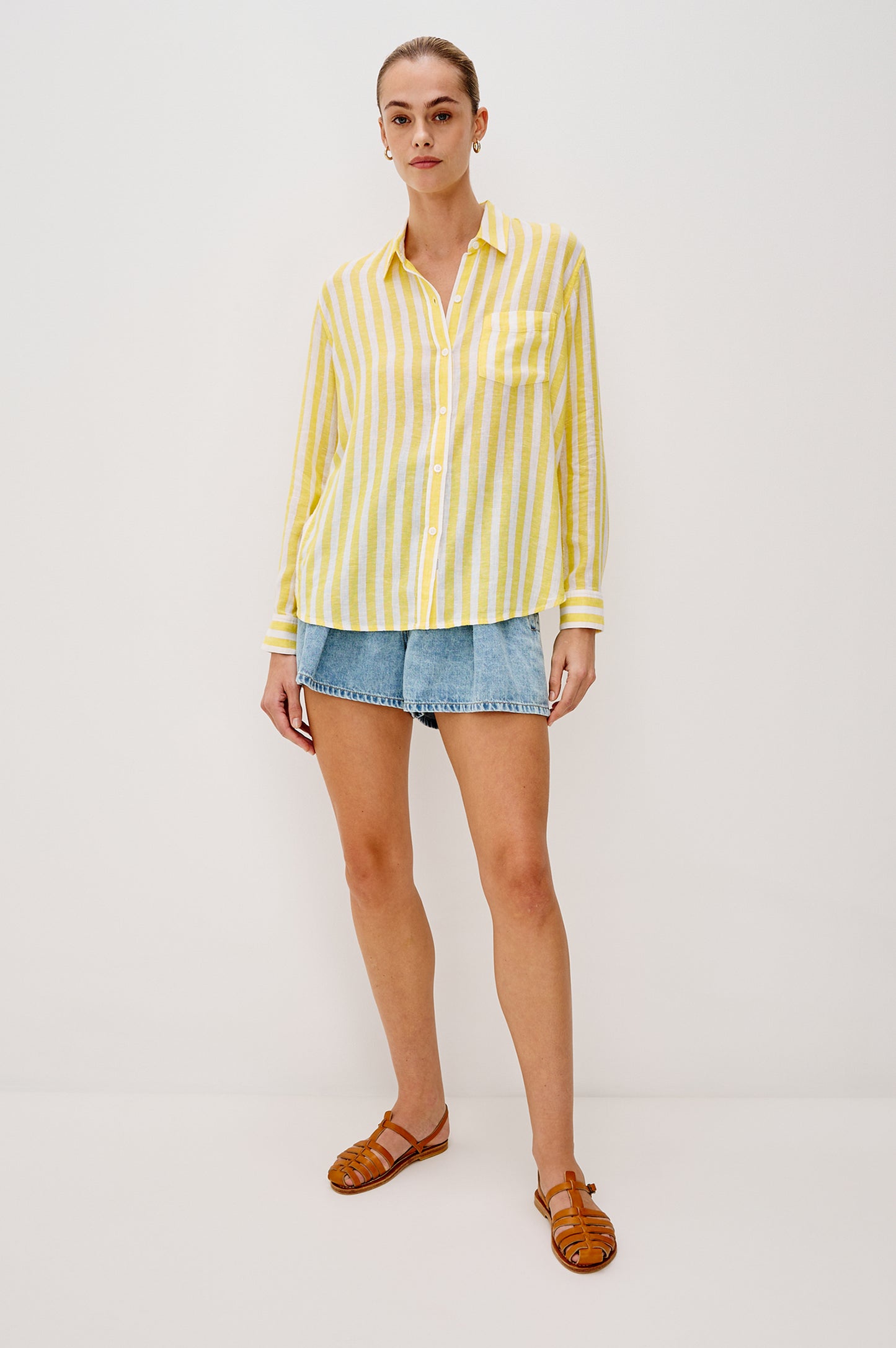 Charli Shirt Daffodil Stripe