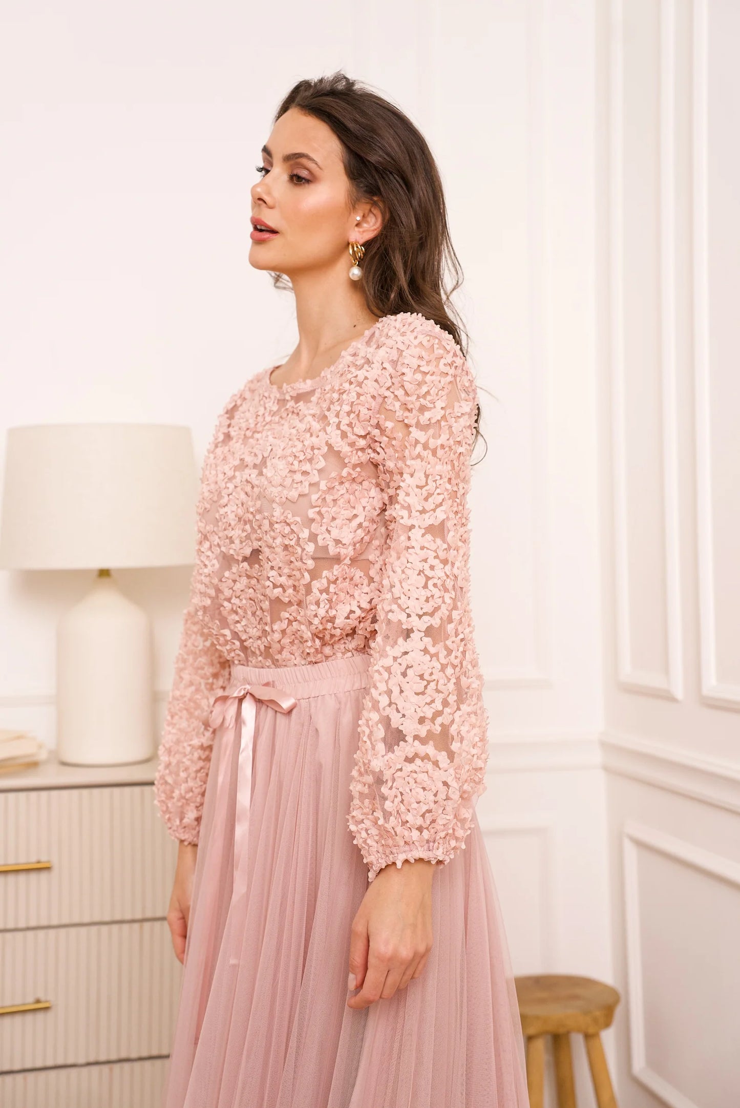 Tyll Flower Rose Pudre