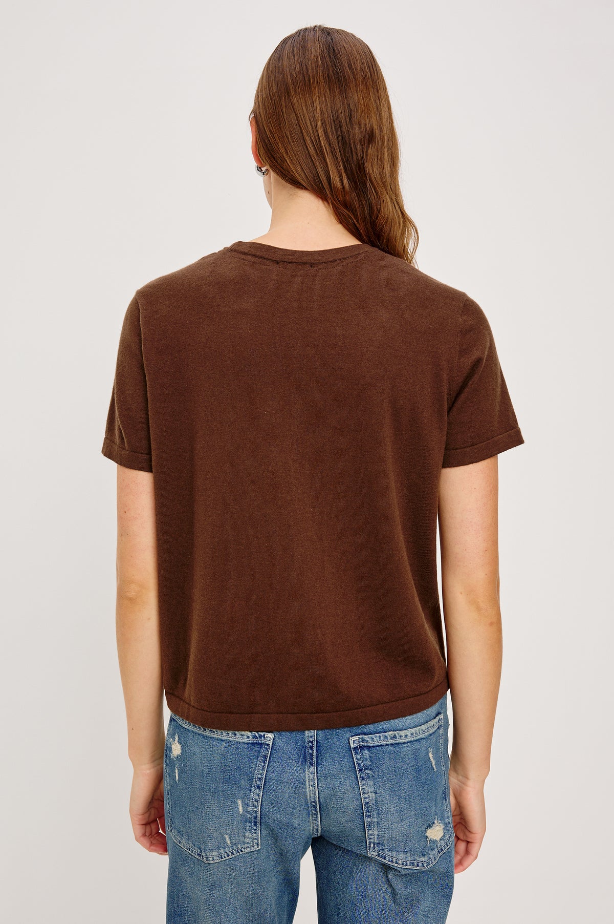 Cotton Cashmere T-shirt Espresso