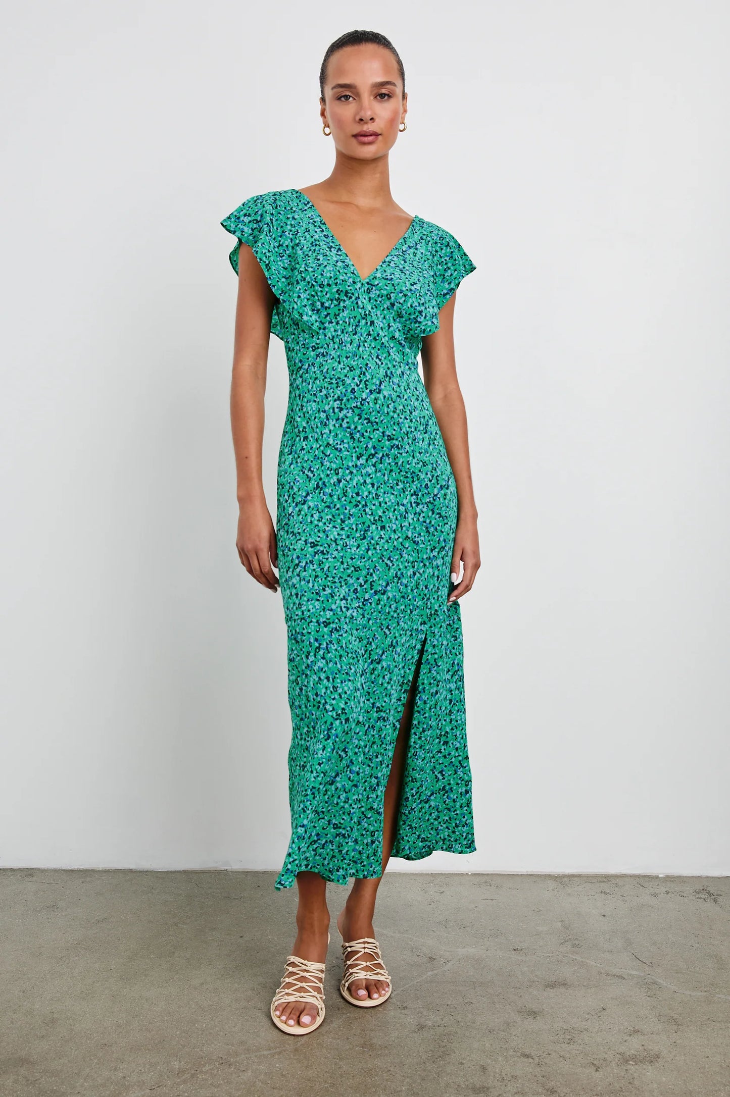 Dina Dress Green Speckled