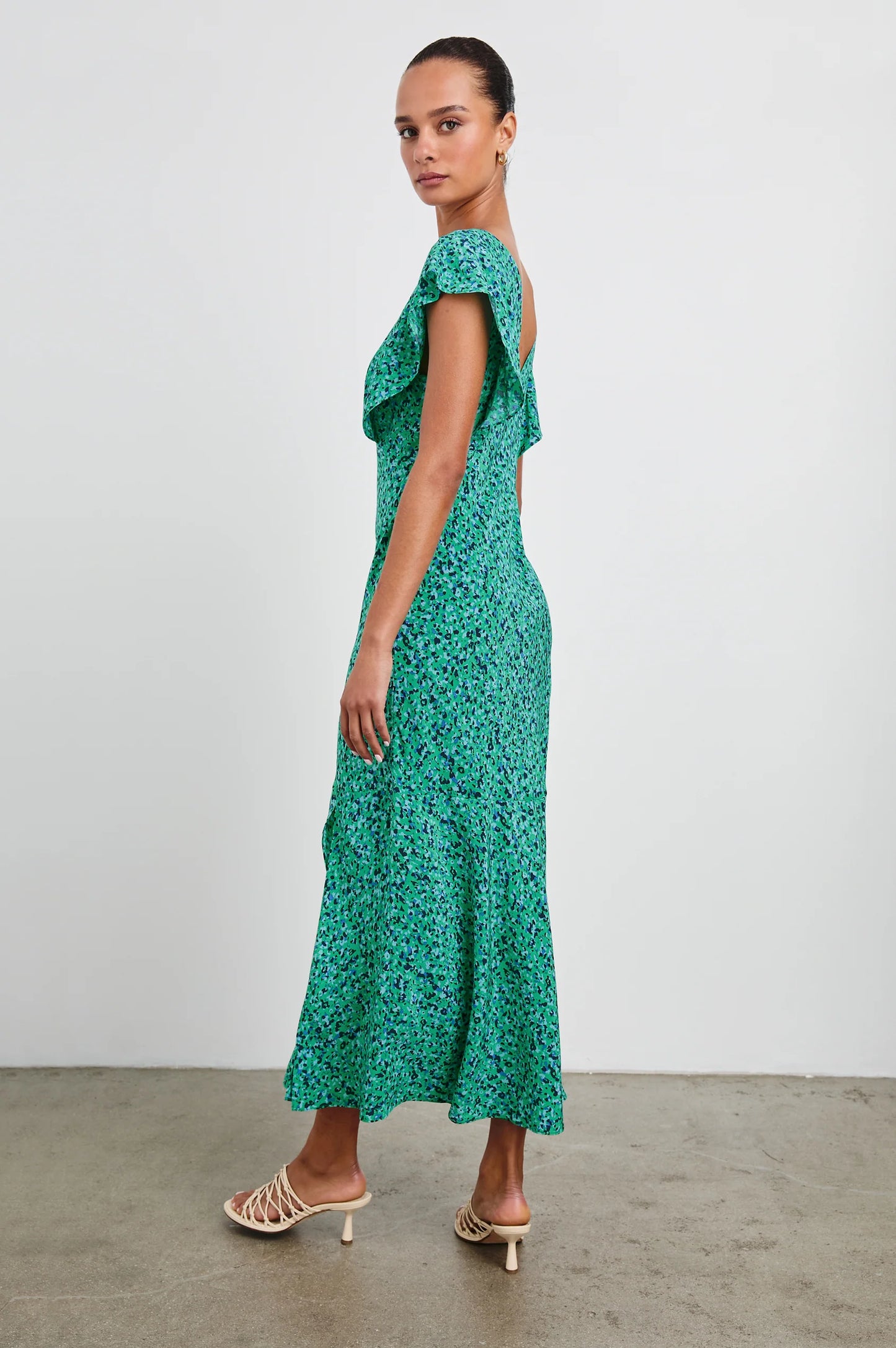Dina Dress Green Speckled
