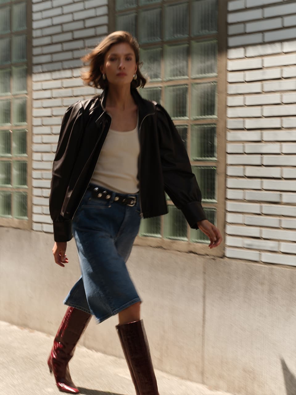 Dante6-Kyrilo cropped leather jacket