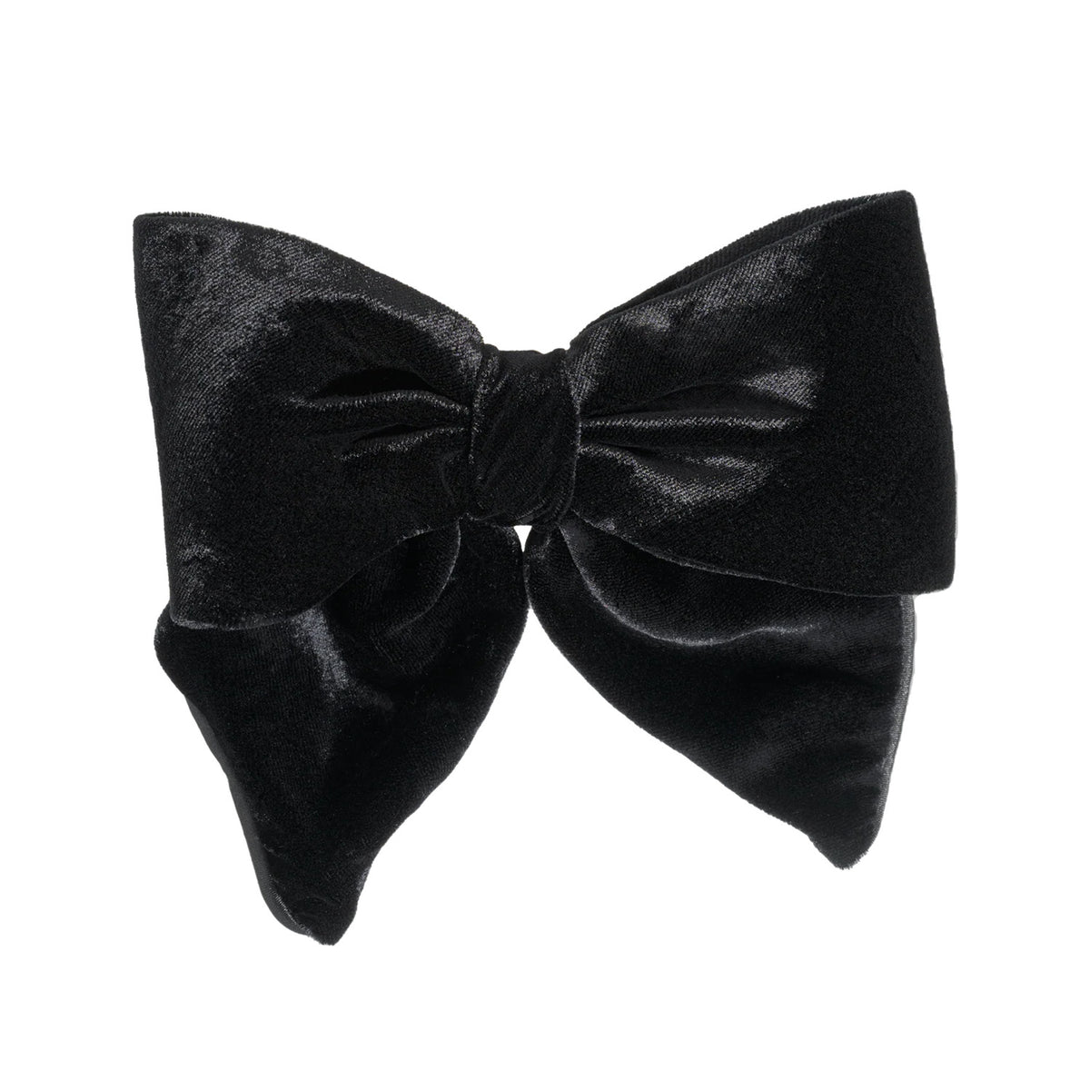 Luxury Bow Silk Velvet Black