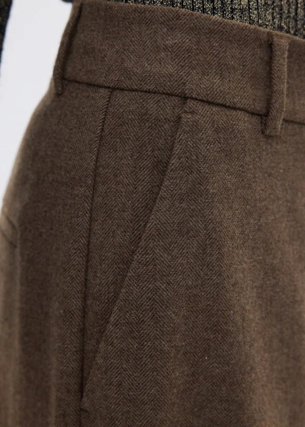Laura Pants Roasted Oak Herringbone
