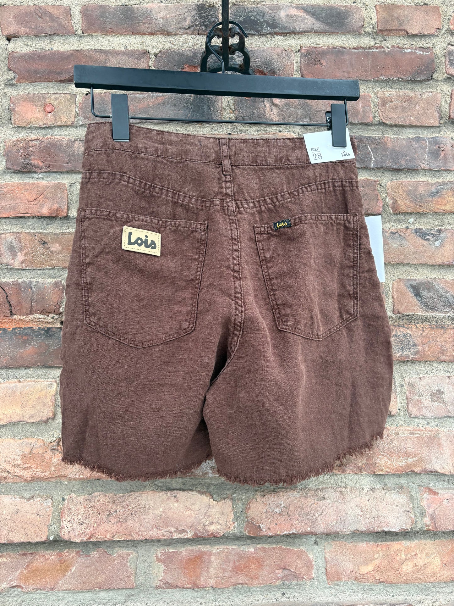 Maya Shorts Linen Chocolate Martini