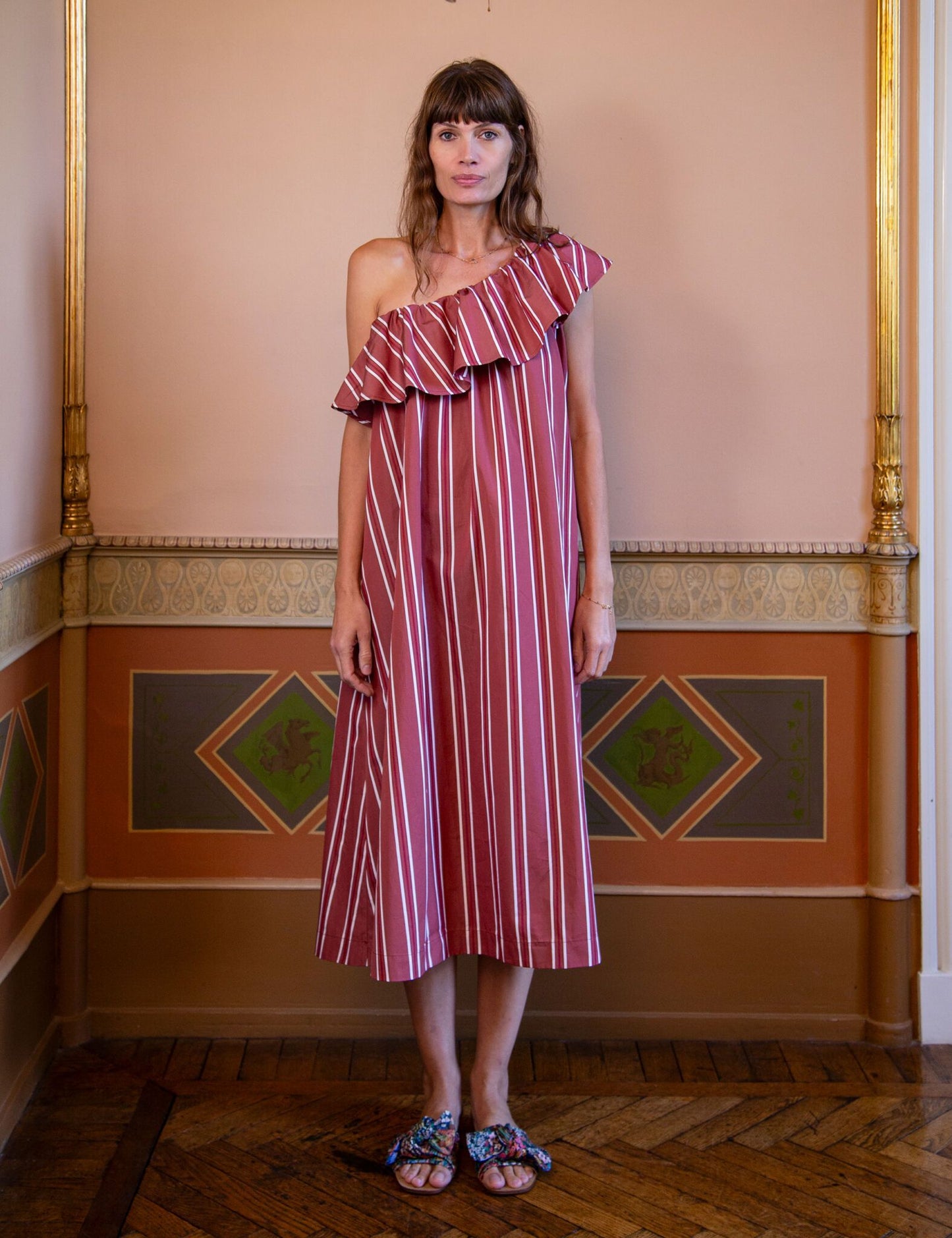 Ilise Dress Berry Stripe